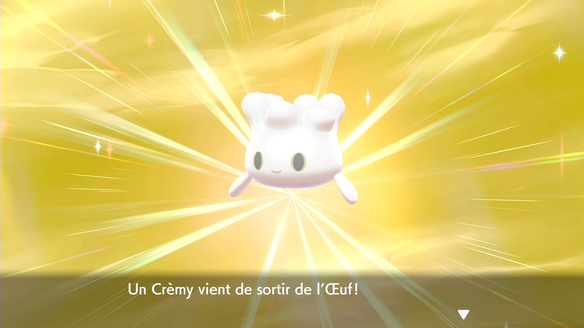 TheHolomovement's tweet photo. OMG ! Ma chance est de retour, Crèmy shiny vient de tomber en 14 éclosions sur Pokémon Bouclier (Masuda à 1/512) ! 
Tellement cool qu'une Shasse se passe ENFIN très bien ! 
https://t.co/eWoL7gXNIi https://t.co/2mYbdWsWaJ