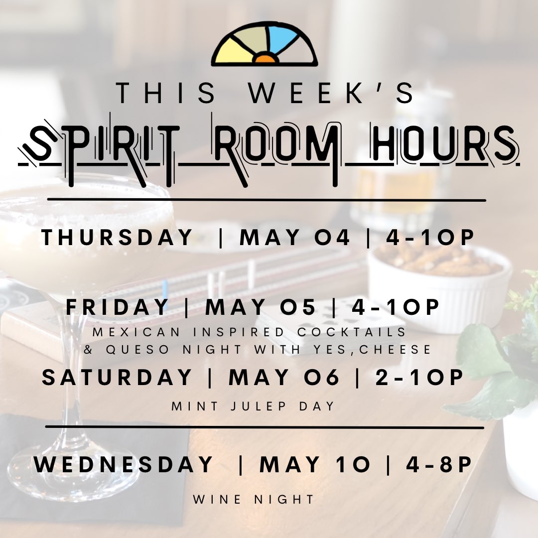 This week <a href="/spiritroomwi/">Spirit Room</a> 🥂