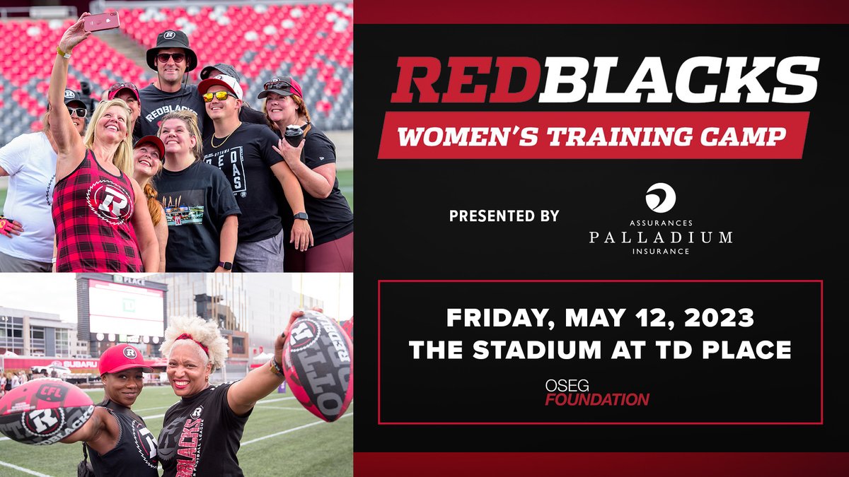 WOMEN'S TRAINING CAMP IS BACK 🏈 

Presented by <a href="/PalladiumInsce/">Palladium Insurance</a> and led by our players, this fun-filled ladies-only event is one you won't want to miss.

🔗 | bit.ly/3HBy6Wy