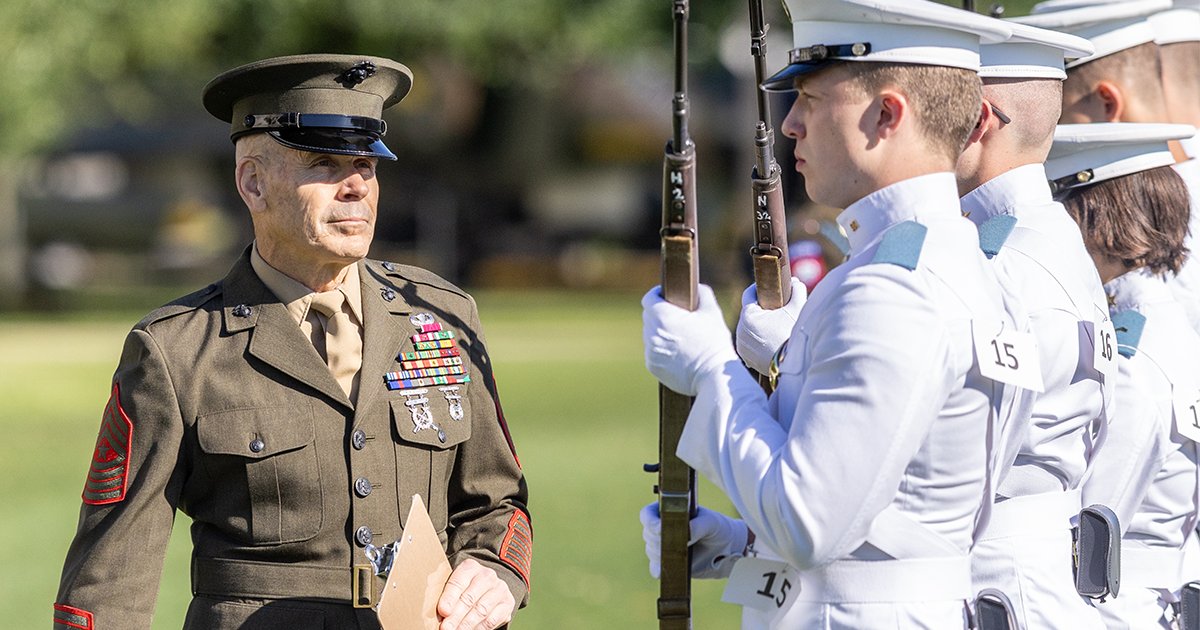 Citadel1842's tweet photo. Cadet Coleman Bland is now the South Carolina Corps of Cadet’s best-drilled cadet. Bland competed against 35 other cadets for the title during The Citadel’s Star of the West competition. Read more about Cadet Bland and the competition here: https://t.co/EX2d184DVz https://t.co/fG4nhHEst5