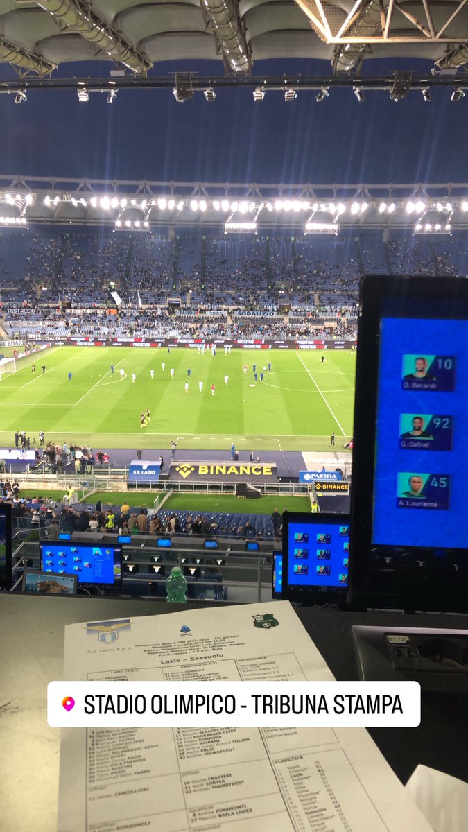 DeboraDAngelo3's tweet photo. Statistica confermata: lo scontro tra Lazio e Sassuolo termina sempre con almeno due gol 
#LazioSassuolo https://t.co/TtFipcsQjq