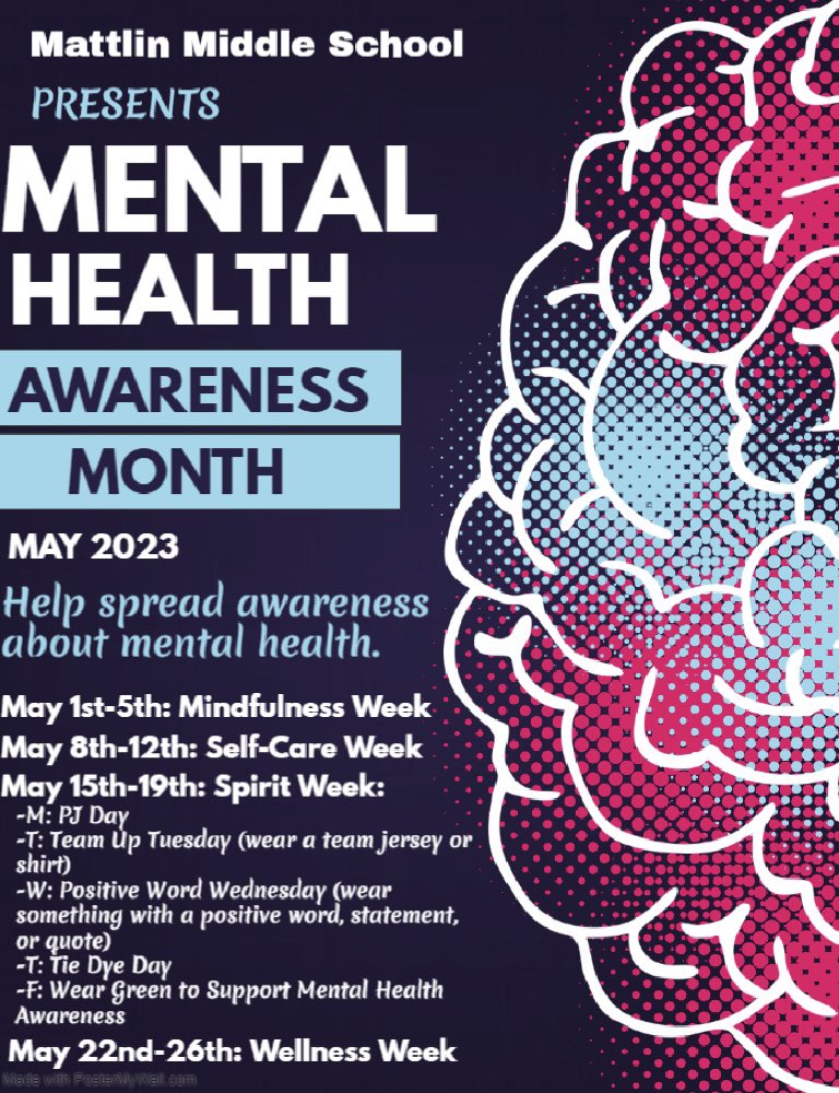 rachelpinals's tweet photo. To kick-start #MentalHealthAwarenessMonth, the mental health support staff at Mattlin hosted a table in the cafeteria to promote this week’s theme: Mindfulness.

The table included a gratitude jar and other fun mindfulness activities. It was a huge success!

@HBMATTLIN1 https://t.co/HlrA22otGf