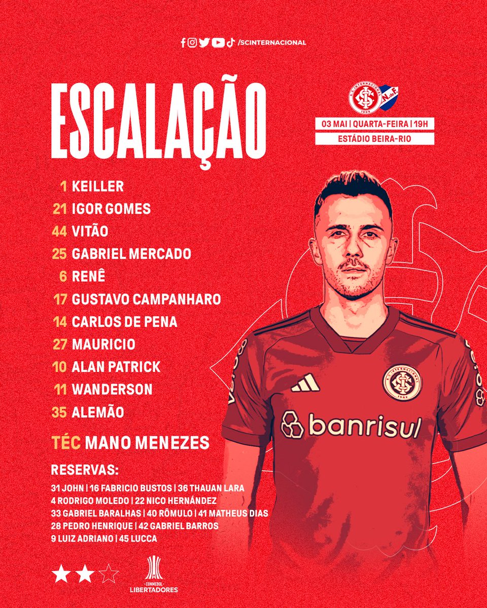 SCInternacional's tweet photo. 📝 INTER CONFIRMADO! 🔥 https://t.co/Qk1f8zRCMn