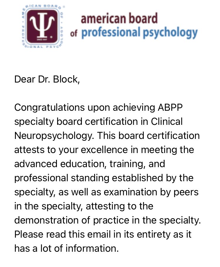 Cady Block, PhD, ABPP-CN tweet media