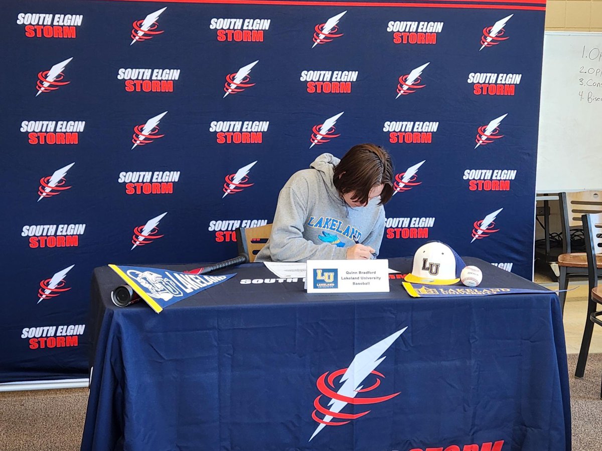 Another SilverHawk signed his National Letter of Intent today. Congratulations <a href="/quinnbsbll1224/">Quinn_Bradford</a> Quinn Bradford aka “Q-Ball” aka “Double Stack” on your commitment to Lakeland College.  We know you’ll do great things.