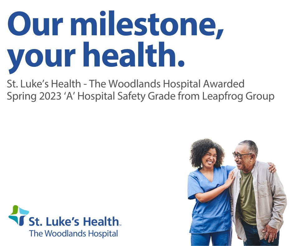 JimParisiTX's tweet photo. I am exceptionally proud of our dedicated physicians and staff at St. Luke’s Health - The Woodlands Hospital for earning another “A” safety grade from The Leapfrog Group. https://t.co/KFgBp0Rqjw https://t.co/tT1lixAAsf