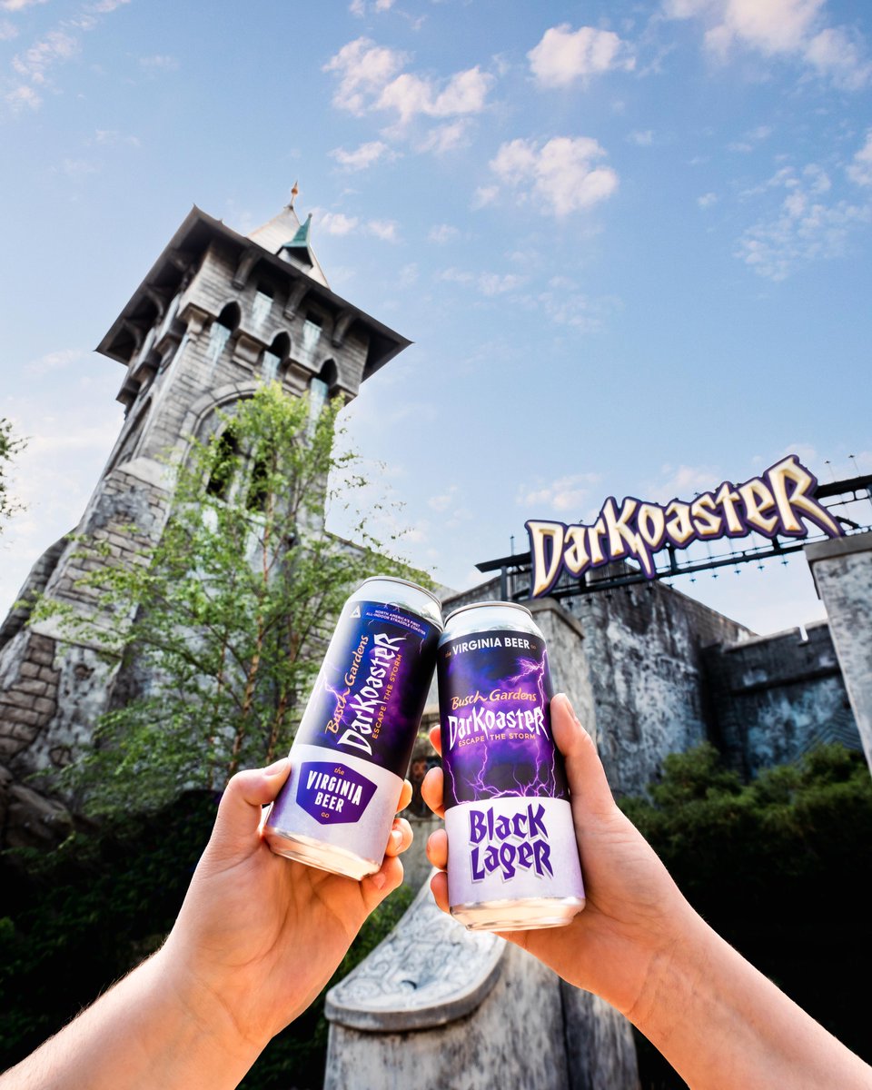 BuschGardensVA's tweet photo. Cheers to our limited-edition DarKoaster Black Lager! 🍻 We've collaborated with @VirginiaBeerCo to bring our fans a traditional German-style Schwarzbier with notes of chocolate &amp; coffee. This brew will be available for those 21+ on draft &amp; in commemorative cans starting May 19! https://t.co/4LSPwvkK0R