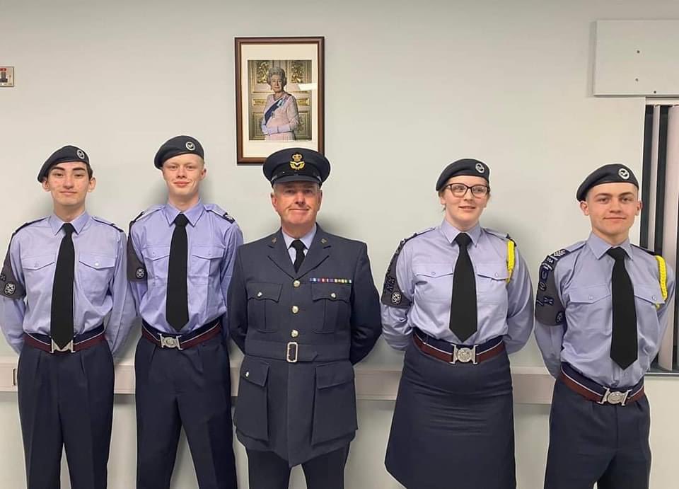 2004AirCadets's tweet photo. (2/2)Leading cadet to Cdt Fisher, Moorhead, McKee, Stanford.
RM qualifying medal to CWO McKee, FS Thomas and Sgt Brown. 
Promotion to Sgt for Kristian Brown and Ben Cooke. 
Promotion to FS for Euan Thomas and Katie Wade.
Instructor cadet to CWO McKee, FS Thomas and FS Wade. https://t.co/i0UfJaVn1E