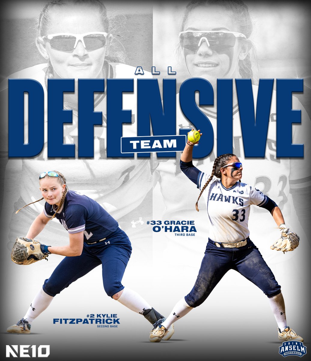 𝗔𝗟𝗟-𝗖𝗢𝗡𝗙𝗘𝗥𝗘𝗡𝗖𝗘 𝗛𝗢𝗡𝗢𝗥𝗦🏆

Five <a href="/STAHawks/">Saint Anselm Hawks</a> student-athletes earned spots on All-Conference rosters, headlined by Ava Caputo, Kylie Fitzpatrick, and Gracie O'Hara on <a href="/TheNortheast10/">The NE10</a> First Team!

📰: saintanselmhawks.com/news/2023/5/3/… 

#HawksSoarHigher