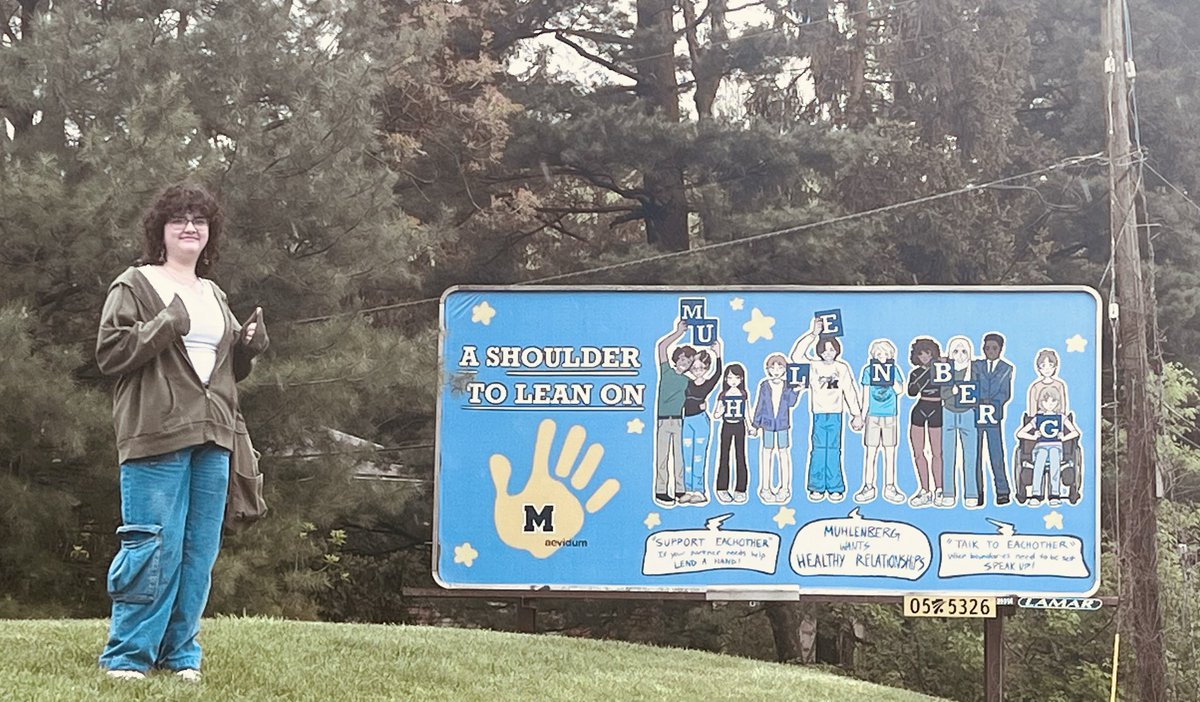 Take a look at the incredible artwork featured on a billboard along Fifth Street that promotes the Healthy Relationships Campaign! We appreciate Michelle, a student in the tenth grade, for creating this incredible message! ✨ Well Done!  #gotyourback #aevidum.  @MuhlHighSchool