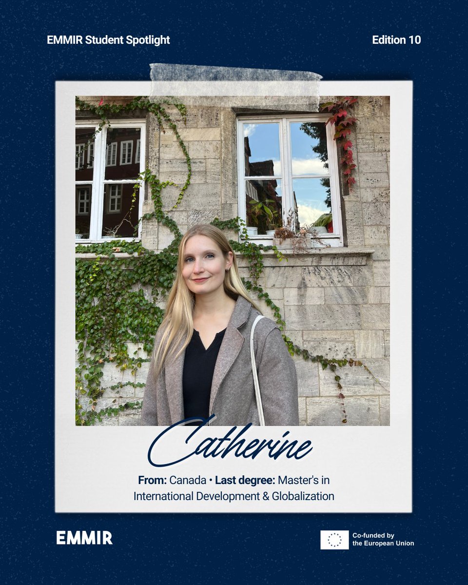 StudyEMMIR's tweet photo. This week, meet @cblaisdelisle from Canada ๐จ๐ฆ - exploring new epistemes in pursuit of global equality withย #EMMIR.
Read more about her: https://t.co/vIj4Hm2oet
#EMMIRSpotlight #EMMIRE10 #Erasmus #MigrationStudies https://t.co/GooKh413qq