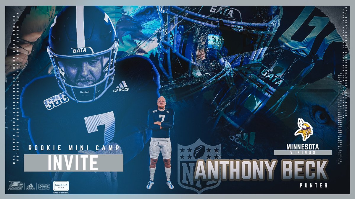 GSAthletics_FB's tweet photo. Congratulations to @anthony_beck4 for accepting an invitation to Rookie Mini Camp with the @Vikings!

#HailSouthern | #SKOL https://t.co/ptTIkm8dFf
