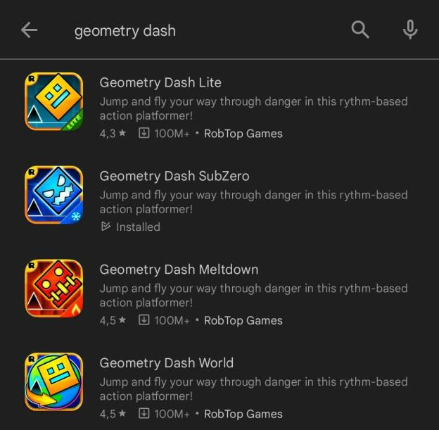 GD_22News's tweet photo. Geometry Dash Full está siendo ocultado de la Play Store debido a la falta de actualizaciones, ya no es posible instalarlo en algunos dispositivos https://t.co/8cdNBMqwGJ