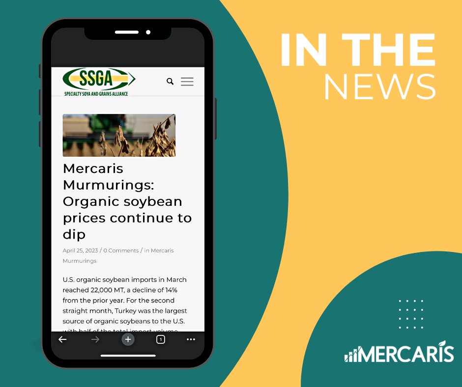 In the News: Don’t miss the latest #Mercaris Murmurings courtesy of our team &amp; <a href="/SoyaGrains/">Specialty Soya and Grains Alliance</a>. 

For the full article: bit.ly/3nsBZ9G #organicsoybeans #organic #regenerativeag #organicagriculture