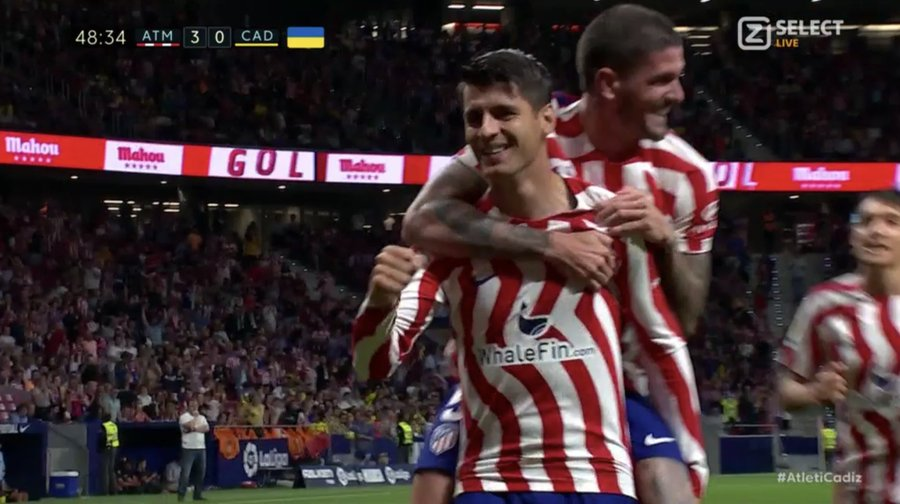 DonOblak's tweet photo. Infravaloradisima la temporada de Morata, sin ser titular indiscutible lleva 15 goles generados y sin quejarse ni una vez, más jugadores así https://t.co/uE4IgG06RV