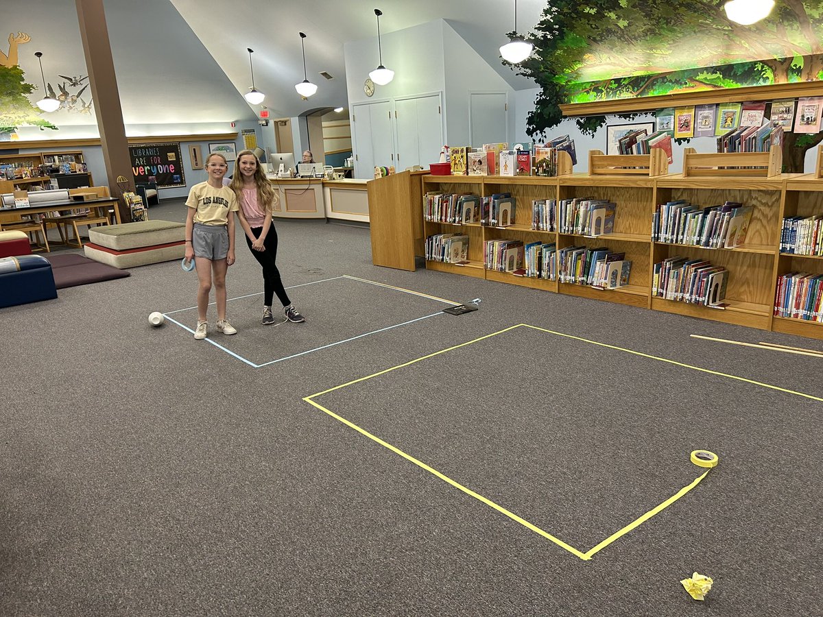 5th graders helping me set up for the first ever Library Dash Robot Olympics day coming soon.
Also screaming with joy at <a href="/WonderWorkshop/">Wonder Workshop</a>’s big announcement from Monday about Class Connect 😁