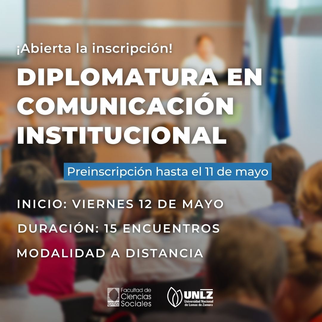 SocialesUNLZ's tweet photo. 📣 ¡Inscripciones abiertas! Diplomatura en Comunicación institucional

👥 Destinada a estudiantes o graduados/as universitarios/as y a quienes se ejerzan en áreas relacionadas a la gestión de la comunicación institucional.

📆 Inicia: 12 de mayo

🖥️Modalidad a distancia https://t.co/VSCyHMJUjK
