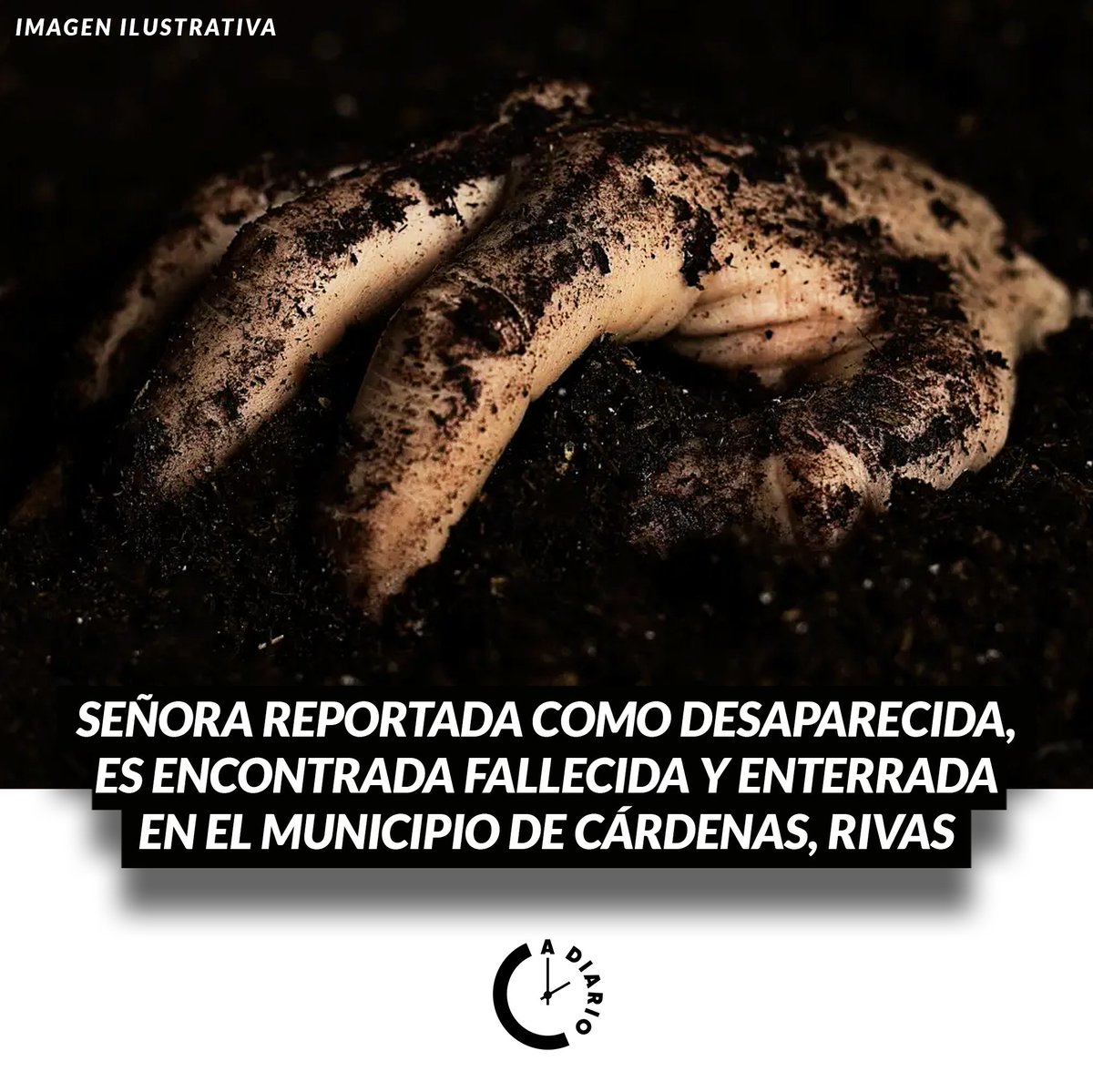 #Sucesos| Mujer 👩🏻 que fue reportada como desaparecida por sus familiares, es encontrada  enterrada en el patio de una casa. 

La señora de 64 años, fue a cobrar la cantidad de 10,000 córdobas 💵 en el barrio Tomás Borge en el municipio de Cárdenas, #Rivas, el pasado 27 de abril