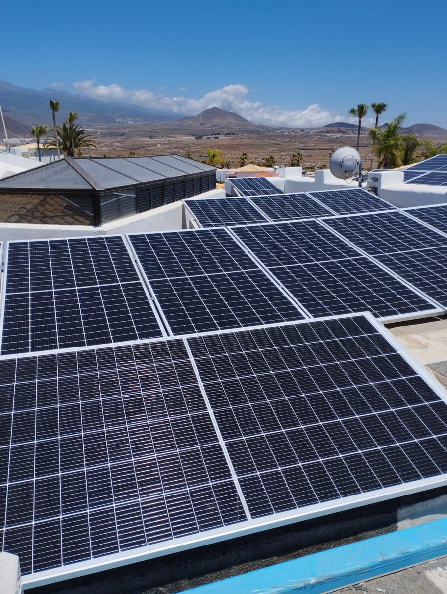 Solar panels at #Royaltenerifecountryclub recently installed. Let's continue being part of clean energy efforts. We are green #Sustainability #Tenerife #IslasCanarias