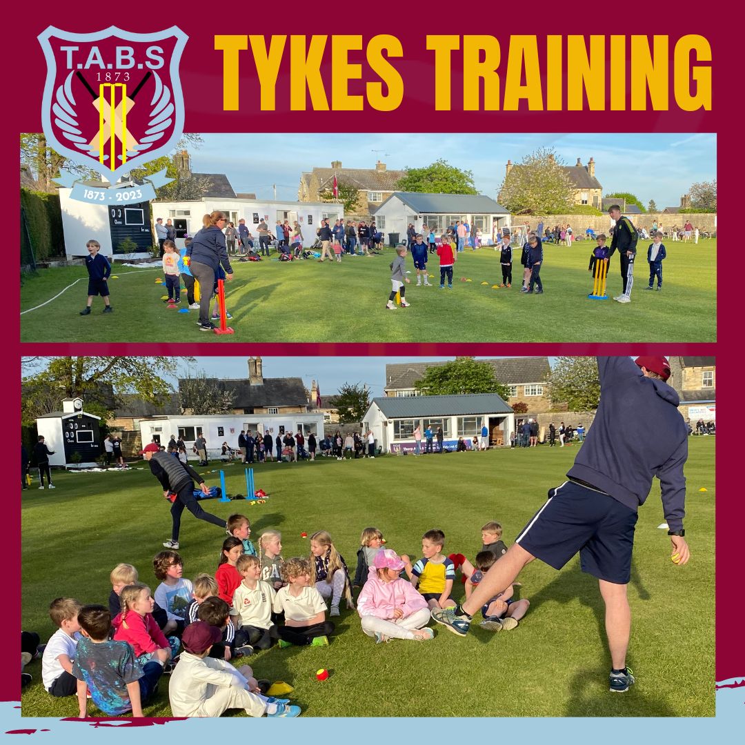 A fantastic turnout for the first under 7's (TABS Tykes) cricket training session of the season - with over 50 juniors taking part. TABS Tykes aims to encourage boys and girls from reception to Year 2 at school with little or no cricket experience to be a part of our cricket club