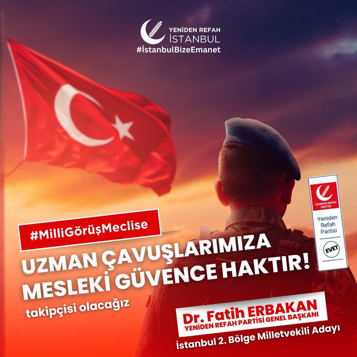rpmustafadogan's tweet photo. Kahraman Uzman Çavuşlarımızın her zaman yanlarında olduk, olmaya devam edeceğiz. 

Uzman Çavuşlarımız 926 Sy. TSK Kanununa tabi edilerek mesleki güvenceye kavuşturulmalıdır. Konunun Takipçisi olmaya devam edeceğiz.

#MilliGörüşMeclise
#UzmanÇavuş
#İstanbulBizeEmanet
@FatihErbakan https://t.co/1GXtrEUe6F