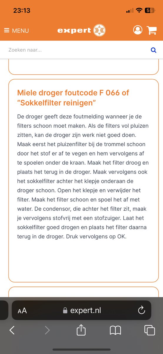 Vanavond weer 17 keer gedaan <a href="/MieleNederland/">Miele Nederland</a> maar helaas. We gaan een nieuwe bestellen van een ander merk. Machine is een paar jaar oud. Willen jullie hem op komen halen?