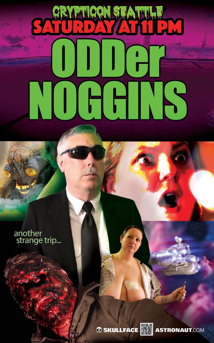 skullfaceastro's tweet image. WORLD PREMIERE - Saturday, May 20, 2023 at @crypticon Seattle Film Festival, 11 p.m. #crypt23 - the secret project I've been working on for a year and a half is a sequel to my weirdo flick ODD NOGGINS (see free at tubitv.com/movies/667094/… - also on Plex &amp;amp; Amazon) #indiefilm
