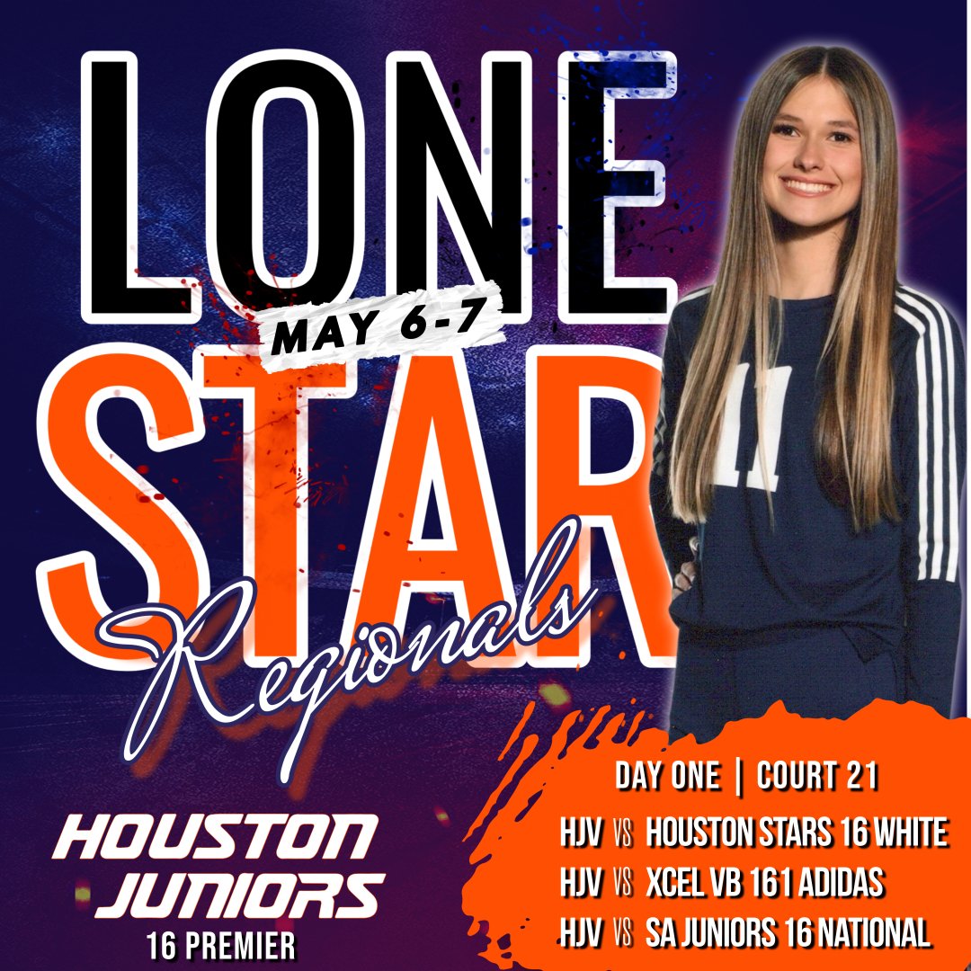 I can't wait to compete this weekend at 𝙇𝙤𝙣𝙚 𝙎𝙩𝙖𝙧 𝙍𝙚𝙜𝙞𝙤𝙣𝙖𝙡𝙨!  Let's GO HJV 16 Premier!  
@PrepDigTX @PrepDig @houstonjuniors @FBCAathletics @grtorres @MalloriHowie @PrepVolleyball