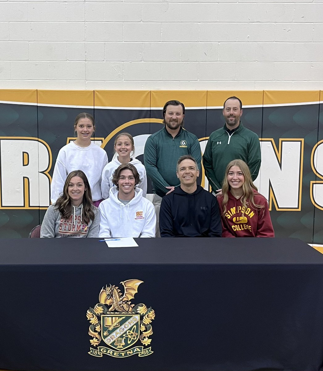 Congratulations to Connor Cole, his family, and his coaches for signing today to continue his education and compete in baseball at <a href="/SimpsonCollege/">Simpson College</a>.  We are proud of you Connor!