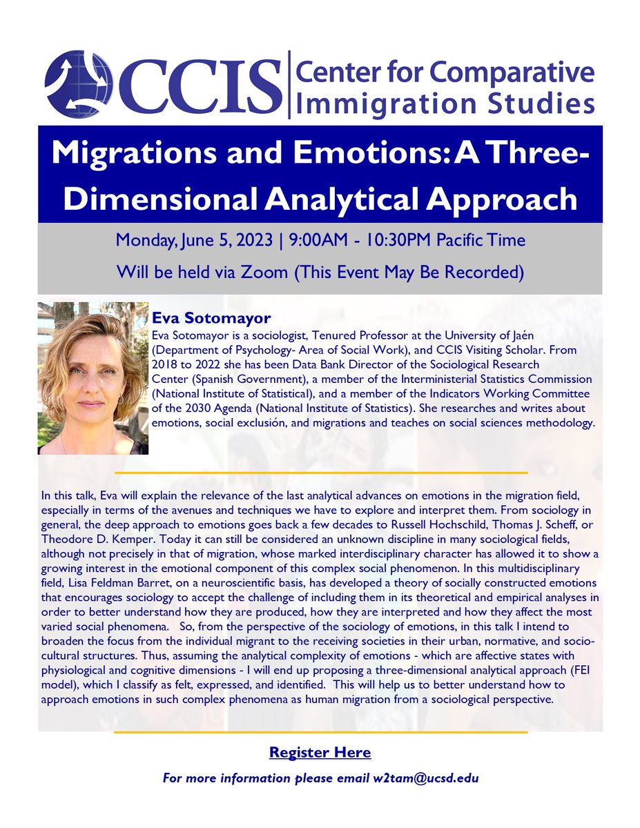 Upcoming CCIS Event on 6/5/23 (rescheduled from 12/2/22). This event may be recorded. Time listed is Pacific Time. Registration link: ucsd.zoom.us/meeting/regist… The registration link is also available on the CCIS website (ccis.ucsd.edu) here, ccis.ucsd.edu/events/Events/…