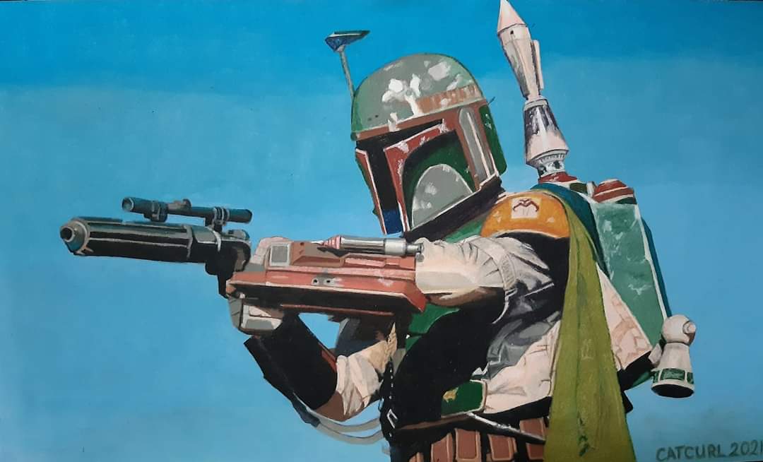 May the 4th be with you #starwars #maytheforcebewithyou #bobafett #darthmaull #starwarsfanart #starwarspainting #starwarsfan #catcurl #quigonginn #jediknight