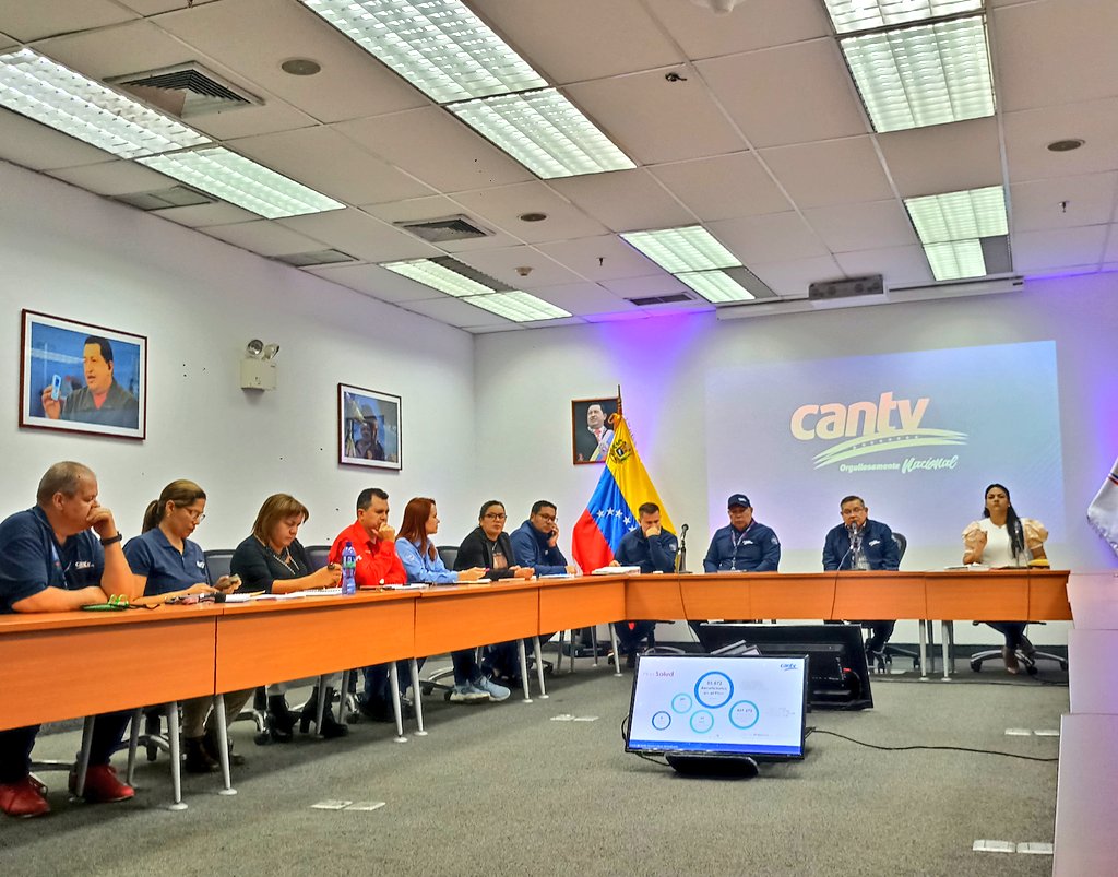 #AHORA🔴 Diputadas y diputados de la Comisión Permanente del Poder Popular y Comunicación de la <a href="/Asamblea_Ven/">Asamblea Nacional 🇻🇪</a> sostienen mesa de trabajo con autoridades de CANTV, donde presentan los logros alcanzados desde el año 2019 hasta la actualidad.

<a href="/Asamblea_Ven/">Asamblea Nacional 🇻🇪</a> <a href="/jorgerpsuv/">Jorge Rodríguez</a> <a href="/aleman72psuv/">Juan Carlos Alemán             Cuenta Oficial</a>