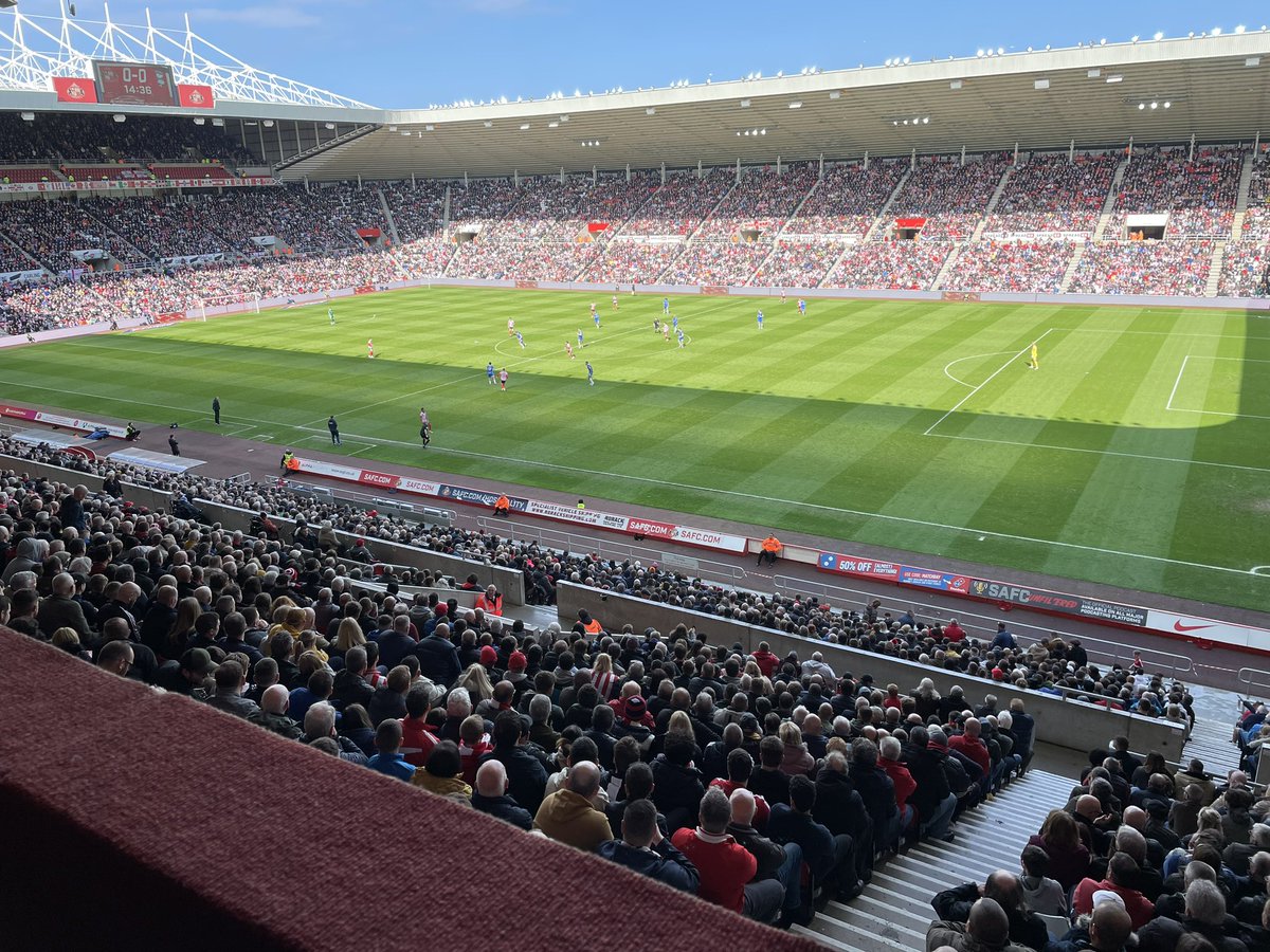 oneandonlyrb_'s tweet photo. A little delayed posting on here about another great trip to the Stadium of Light to watch Sunderland vs Birmingham recently.  
Let’s hope Monday goes our way and we get a spot in the playoffs.  Whatever the outcome I’m so proud of the players and the club this season. 🔴⚪️🔴⚪️ https://t.co/LRtBhExsER