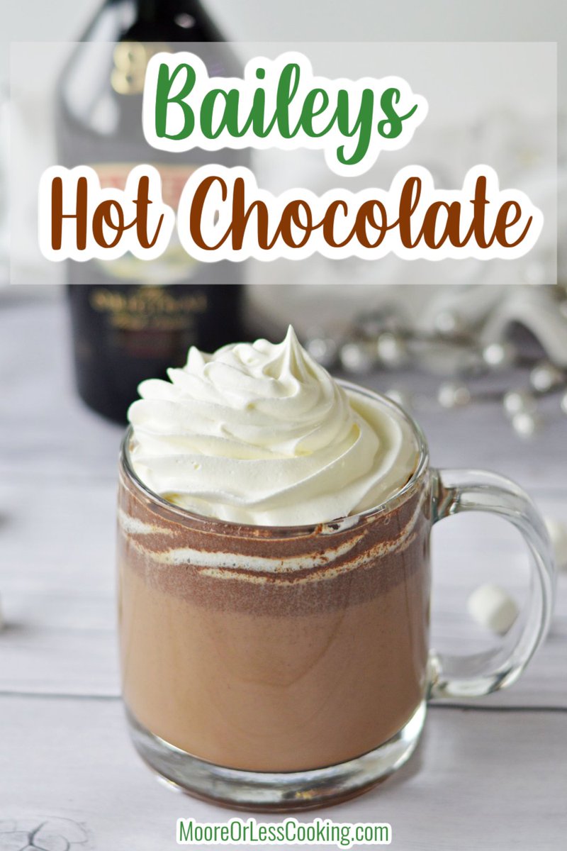Baileys Hot Chocolate! Go ahead and indulge in this warm and velvety spiked beverage anytime you’re needing a chocolate fix. Full of creamy goodness, this Baileys Hot Chocolate recipe is comfort food in a mug.
Recipe: mooreorlesscooking.com/baileys-hot-ch…