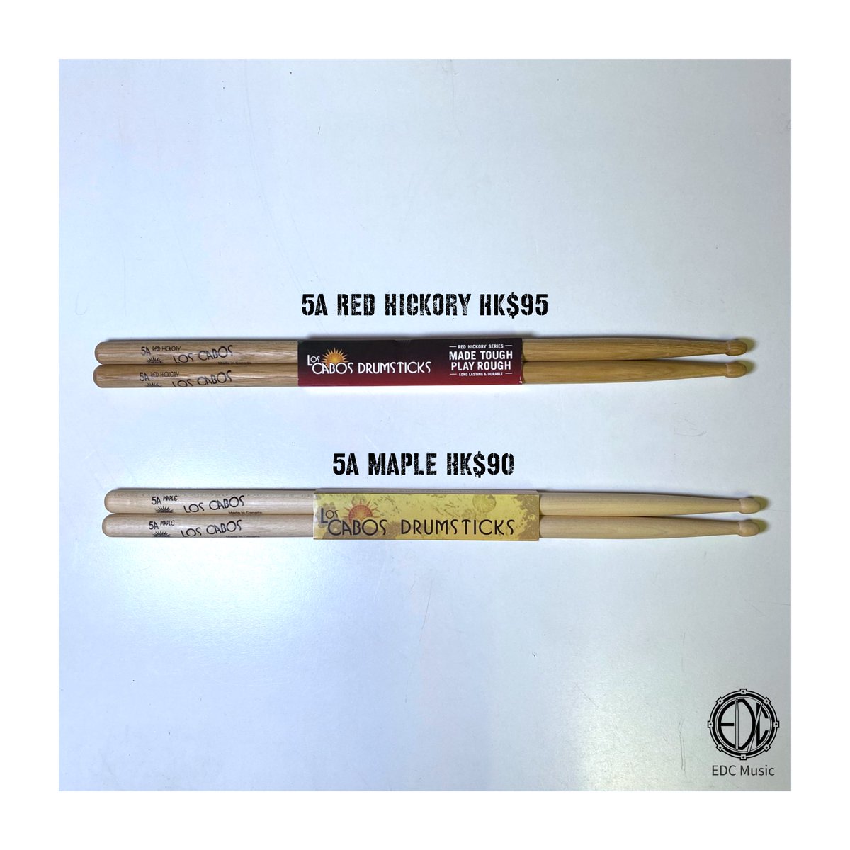 edcmusichk's tweet photo. @loscabossticks 5A 鼓棍列陣
5A Hickory HK$90
5A Hickory Yellow Jacket HK$105
5A White HK$90
5A Pink HK$105
5A Black HK$90
5A Red Hickory HK$95
5A Maple HK$90
現凡購買2件或以上Los Cabos產品可獲9折優惠。
#edcmusichk #LosCabosDrumsticks #鼓棍 #drumsticks #鼓棒 #流行鼓 #架子鼓 #drum https://t.co/LF2hc3iGGB