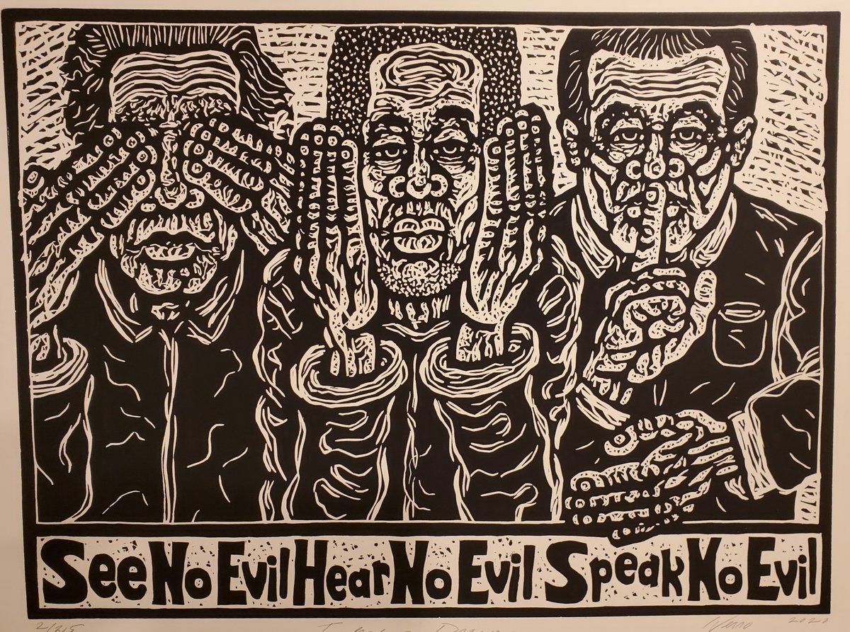 EXPRESSIVE FIGURATIVE: Black + White Linocuts by Ralph Ferro - Opening tomorrow night, 5/4 5:30-7:30PM