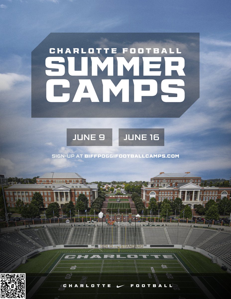 Charlotte Football (@charlotteftbl) on Twitter photo ๐ฎ๐ฌ๐ฎ๐ฏ ๐ฆ๐จ๐ ๐ ๐๐ฅ ๐๐๐ ๐ฃ๐ฆ โ๏ธ
Sign up ๐ biffpoggifootballcamps.com ๐ฎ๐ฌ๐ฎ๐ฏ ๐ฆ๐จ๐ ๐ ๐๐ฅ ๐๐๐ ๐ฃ๐ฆ โ๏ธ
Sign up ๐ biffpoggifootballcamps.com