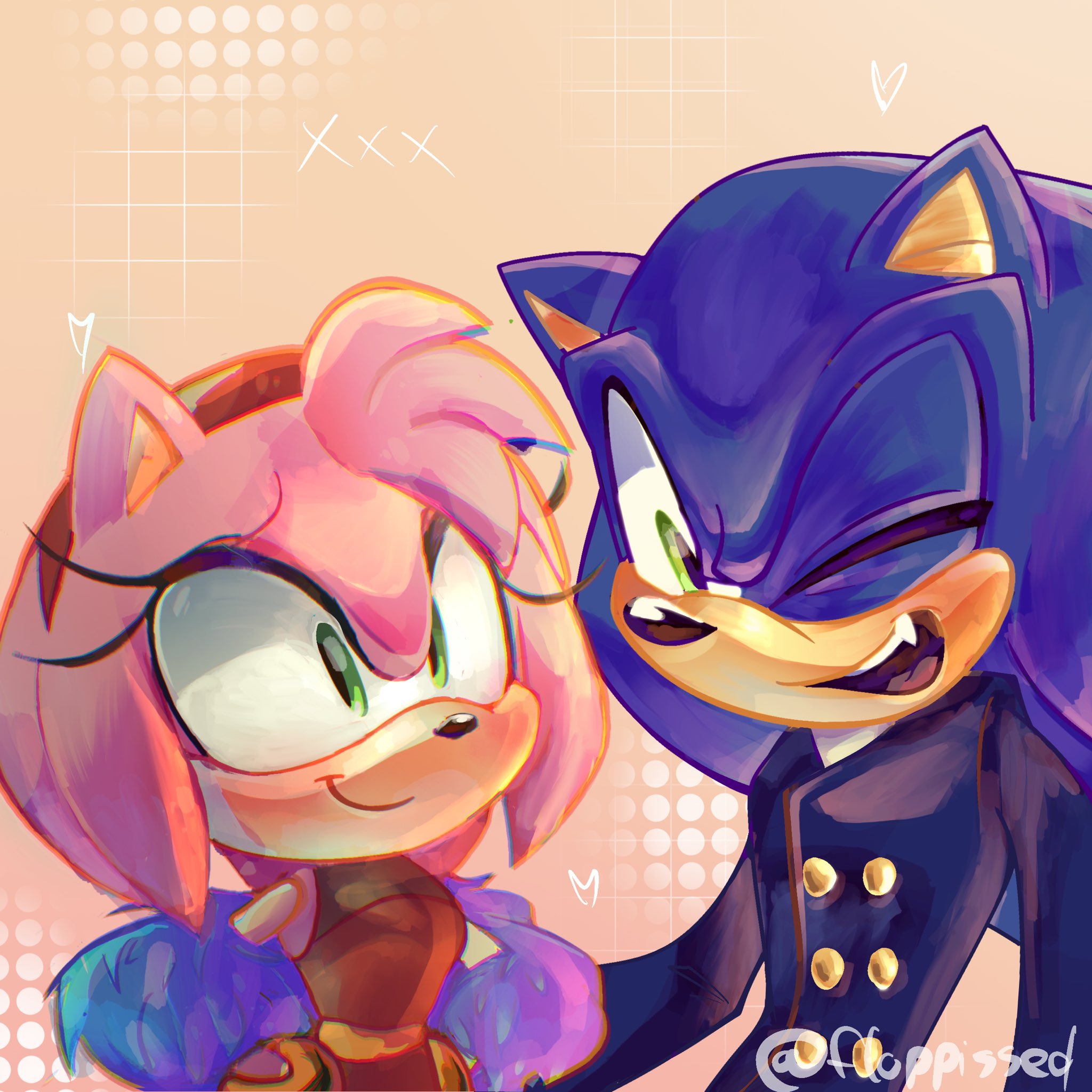 🌸magenta_mel🌸🇵🇸 on X: Have Sonamy in my au💗💙🧍‍♀️ And