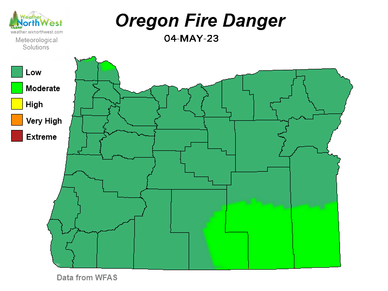 WxOps_fire's tweet photo. Oregon Fire Danger Map: #wxopsfire #orfiredanger https://t.co/8x76H3TCjs