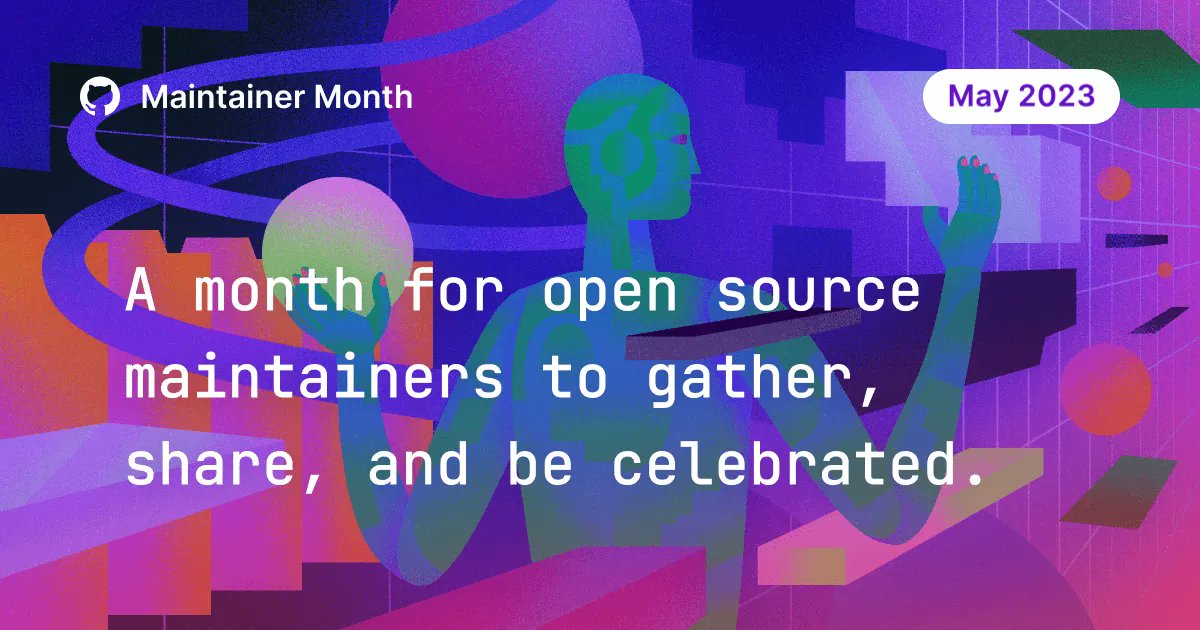 _maintainable's tweet image. May is #MaintainerMonth, for all the dedicated software maintainers who keep open source projects running. 
🗞️ Get the news.
🤝 Get involved.
📣 Share your story.
🫶 Join the #Maintainer community!
bit.ly/3NwY55h 
#maintainablesoftware #opensource #opensourcecommunity