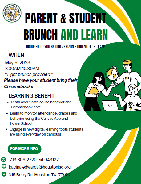 This Saturday at Burbank Middle School we have our first Parent Brunch and Learn presented by members of VILS Student Tech Team! Come out and learn with us!