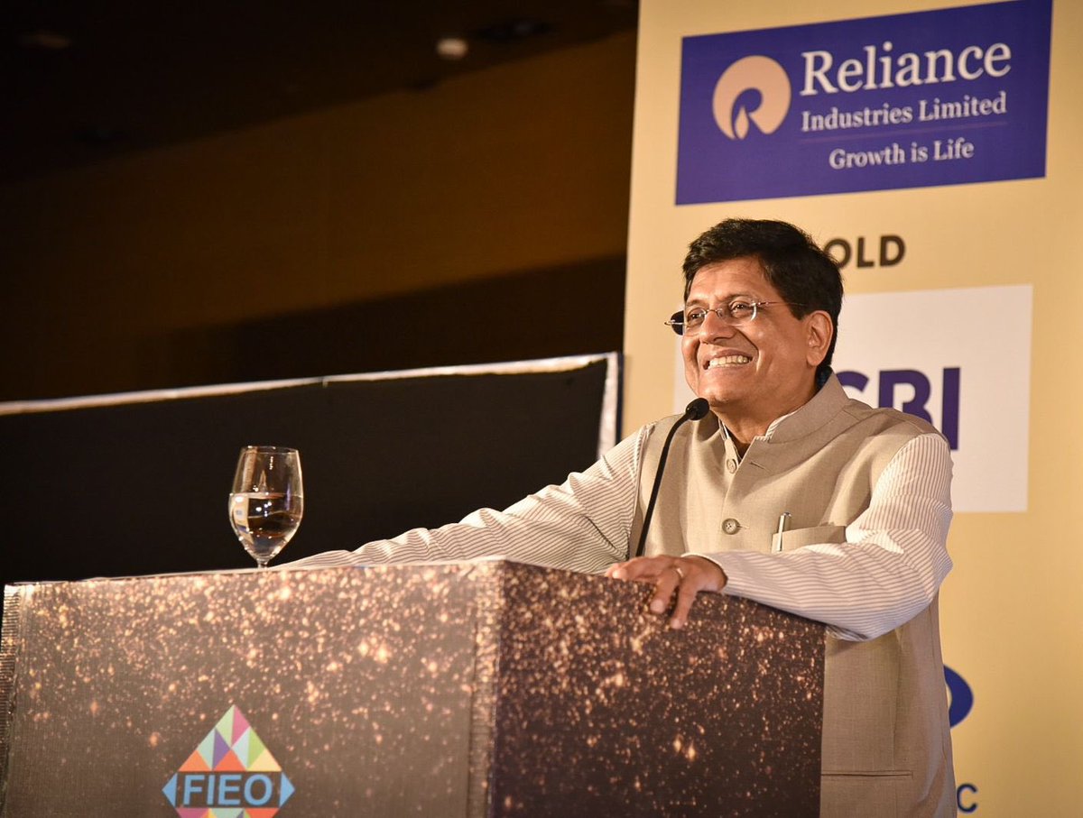 Letscontree's tweet photo. RT @PiyushGoyal: Our exporters are India’s brand ambassadors 🇮🇳

At @FieoHq’s Niryat Awards Ceremony, urged our exporters to diversify exports &amp; explore new global markets, to further fuel India’s outstanding exports performance &amp; economic growth. https://t.co/eHT8Dq83DC follow…