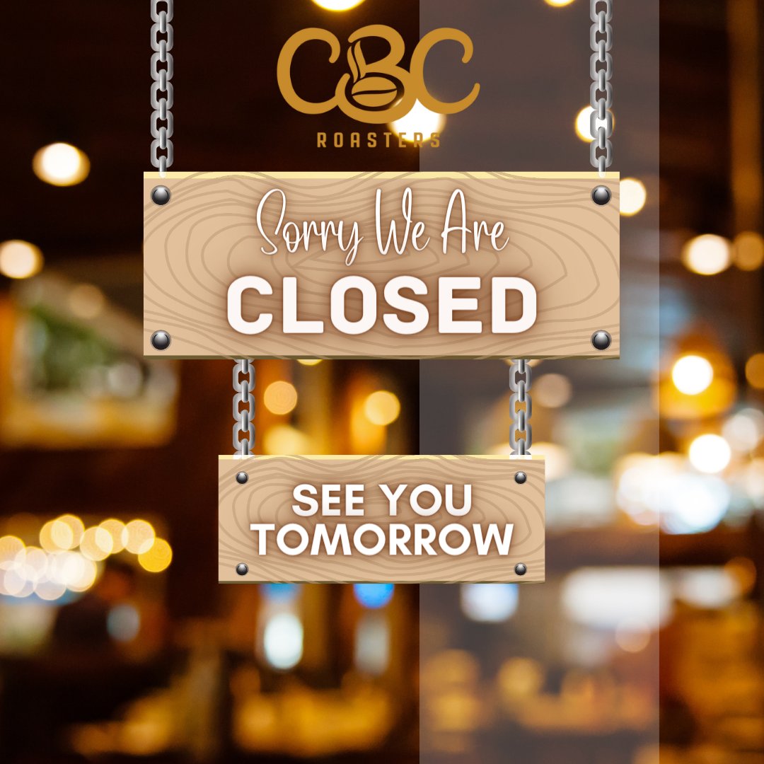 Our warehouse café will be closed today Wednesday May 3rd. 

We will be open tomorrow from 12pm - 5pm.

#cbcroasters #CubanBrothersCoffee #freshlyroastedcoffee #coffeelovers #warehousecafe