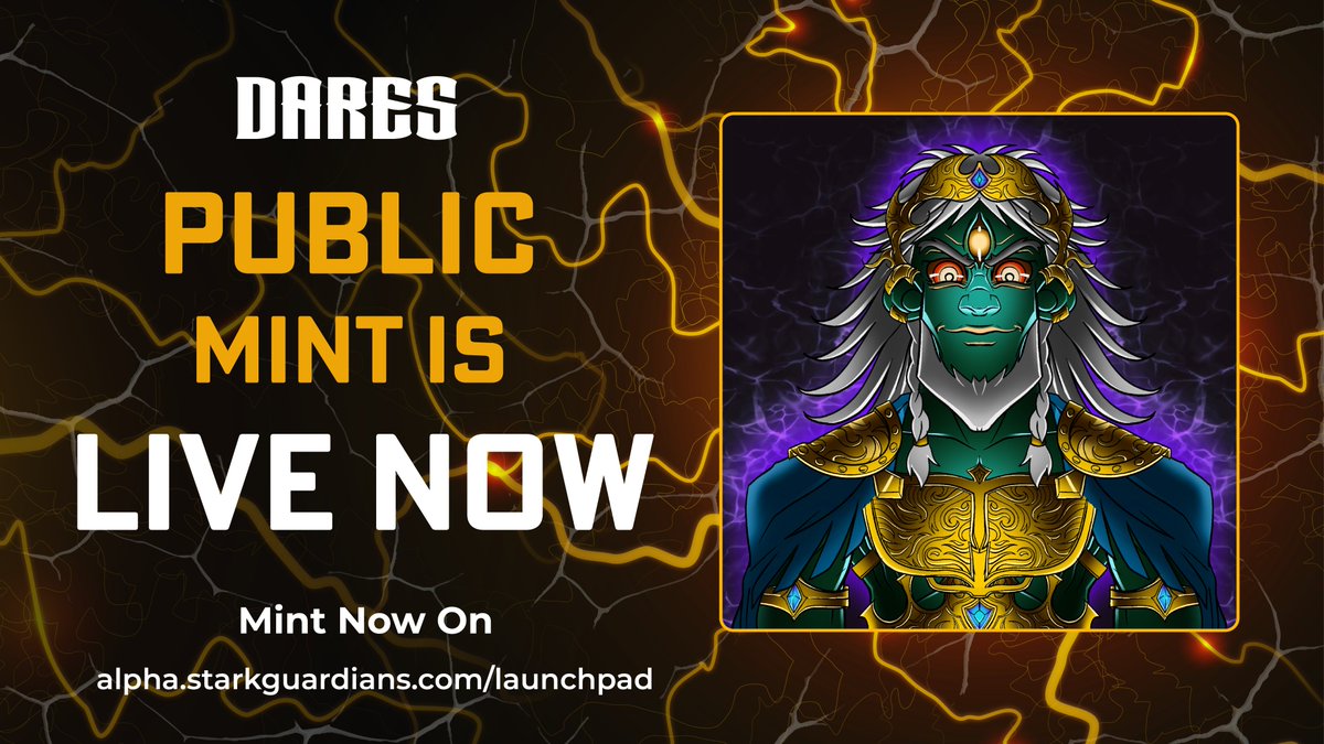 Public Mint Live

Mint time for everyone

Mint Page 👇 

lp.starkguardians.com/project/16

 #starknet