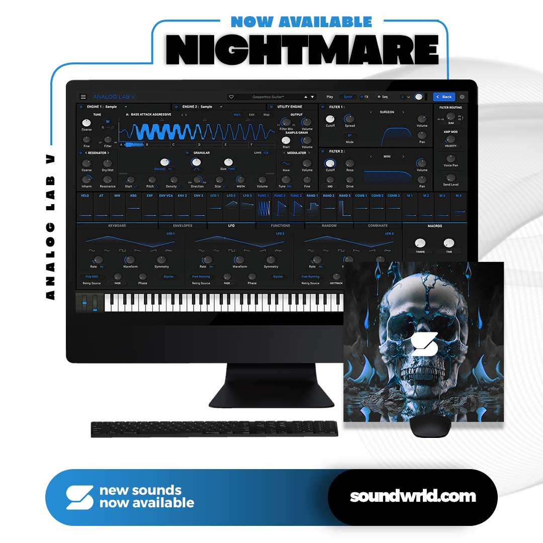 soundwrld's tweet image. Nightmare (Analog Lab V Bank + One Shot Kit) 💀 #analoglabv #analoglabpresets #pigments #soundwrld #nightmare #oneshotkit #analoglabbank #analoglabvpresets #analoglab #arturia #flstudio21 #ableton #protools #nightmare - eepurl.com/iqtPJs