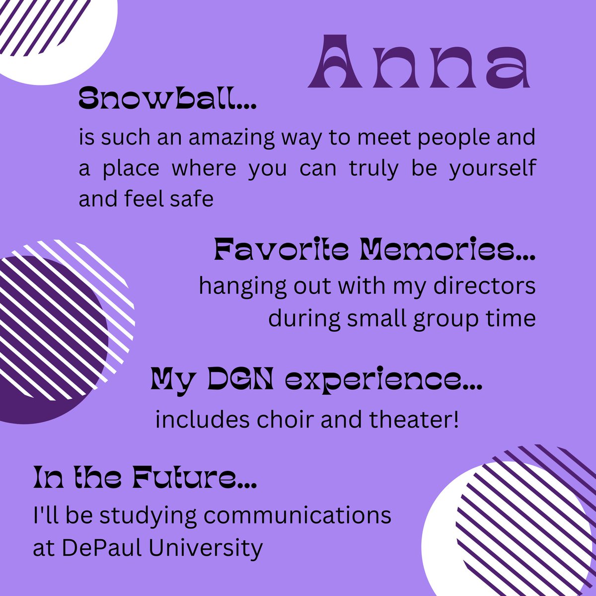 SAPatDGN's tweet photo. 2023 Senior Snowball spotlight on Anna! Thank you for your leadership, your ideas, and your joy that you bring to #WeAreDGN Operation Snowball! We wish you all the best in the future! 🌈❄️💜🎓🙌🫶 https://t.co/hI2C0de62G