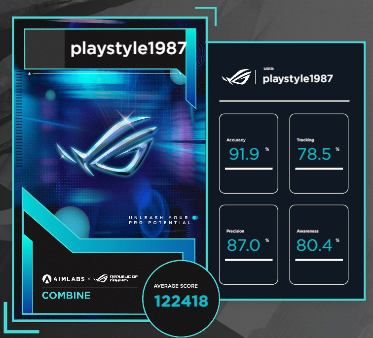 jtechmods2020's tweet photo. Doing Aimlab sessions in the morning makes more active. I would love to improve my tracking and precision.  Just got my ROG Training Space Score! Get yours in

@aimlab
! #AimLabCombine #RepublicOfAimersExpert https://t.co/g8YzC17BOn
