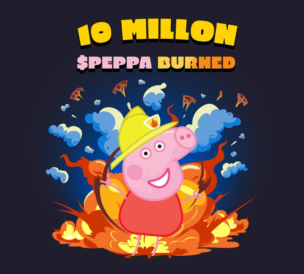 We just burned 10% of our  supply, which was valued in about 30 eth at the burn time. 

Does it get more bullish? Does it get more legit?

$Peppa for the fucking win!

etherscan.io/tx/0x154972f86…