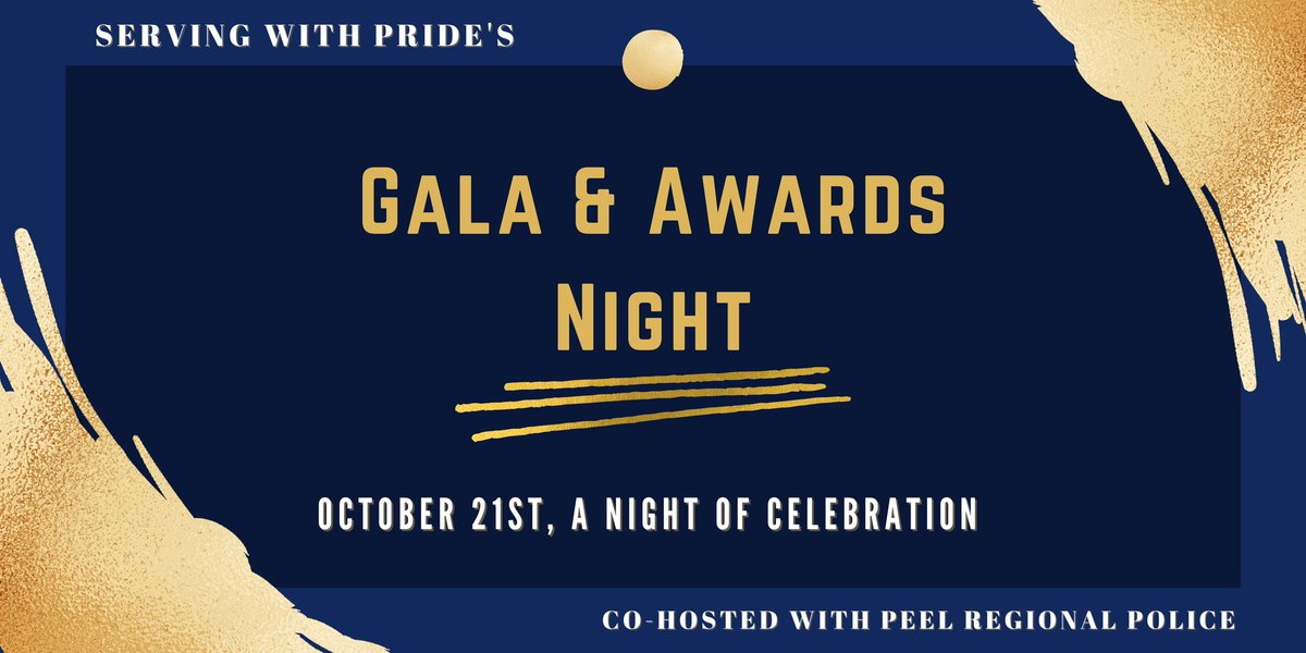 SAVE THE DATE 🏳️‍🌈

Serving With Pride is excited to announce we will be hosting our Gala & Awards Night on October 21th, 2023!

We have, for the first time, partnered with Peel Regional Police @PridePRP to Co-Host this night of celebration!

#servingwithpride