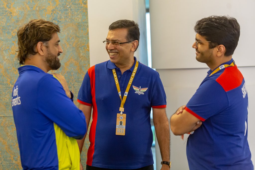 CricketMAN2 on Twitter "MS Dhoni and Lucknow Supergiants' owner at